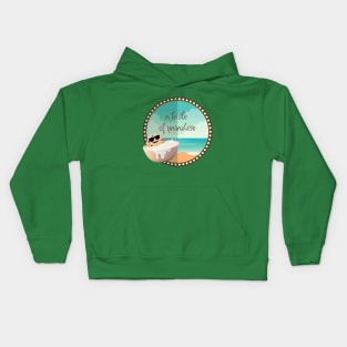 A Taste of Paradise - Cookie Sunbathing in Milk on the Beach Kids Hoodie